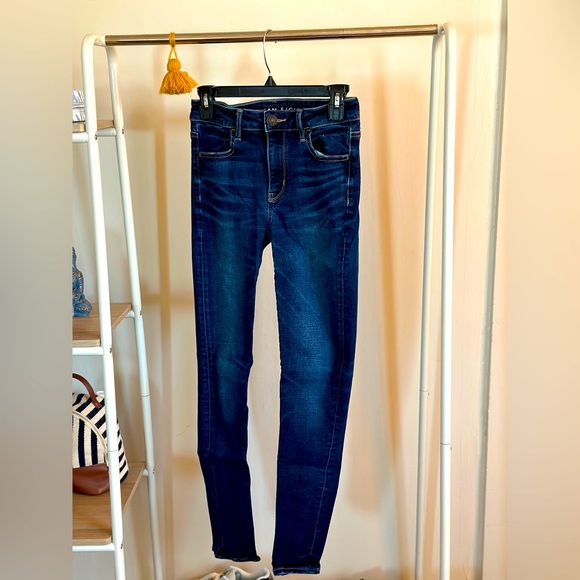 AE Size 4R Hi-Rise Jegging Dark Wash - Picture 1 of 5